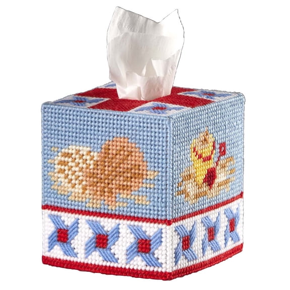 Herrschners Summer Welcome Tissue Box Plastic Canvas Kit