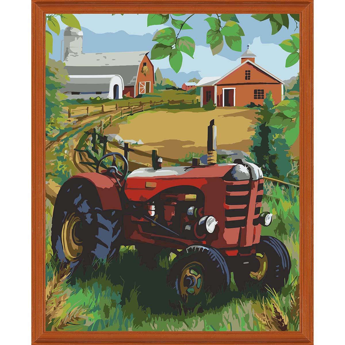 Herrschners® Tractor Country Kit & Frame PaintbyNumber Kit