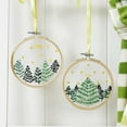 thumbnail image 1 of Herrschners® Tulle Pine Trees Hoop Stamped Embroidery Kit, 1 of 1