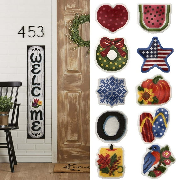 Herrschners® Welcome Porch Board Wall Hanging Plastic Canvas Kit