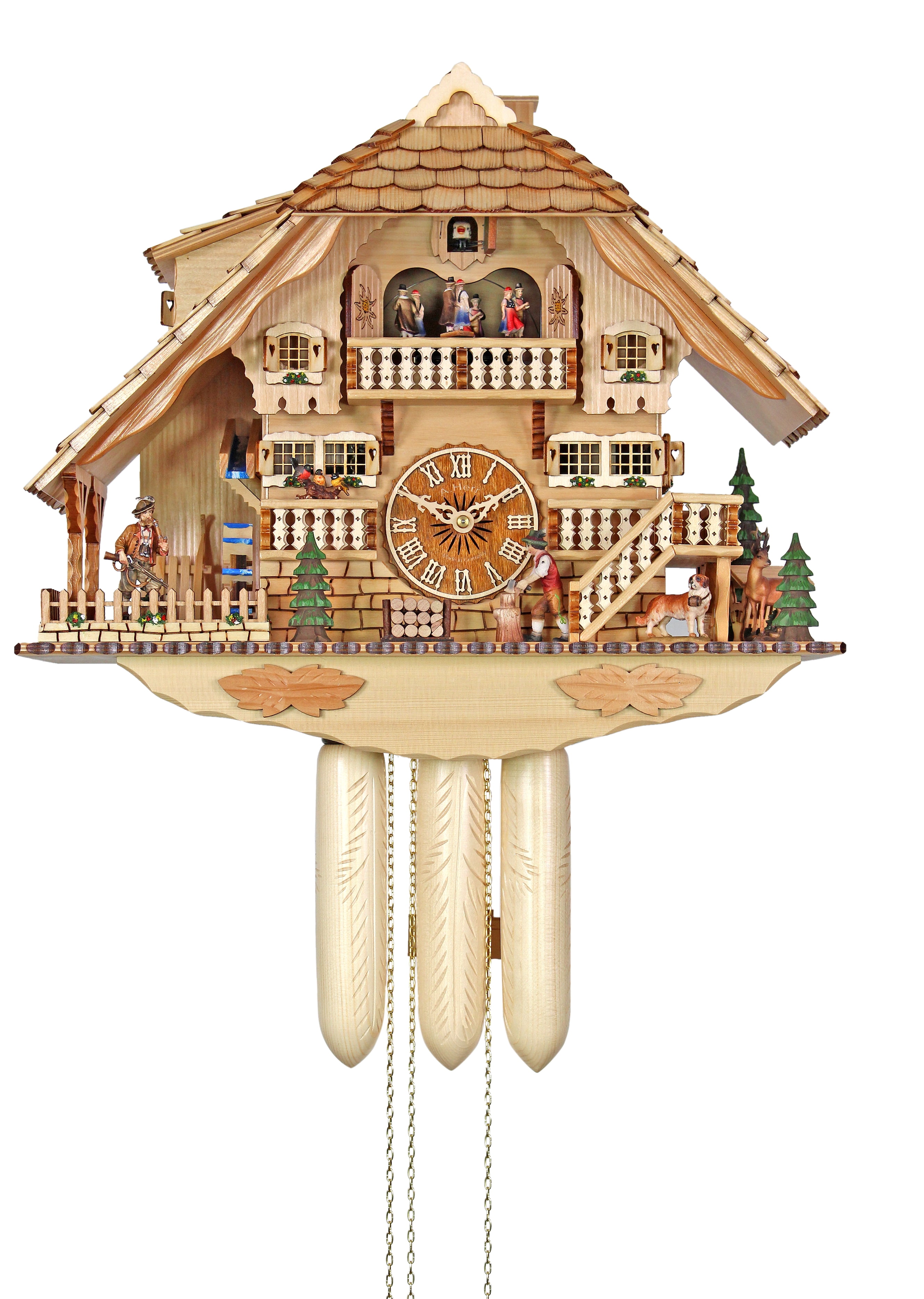 Herrzeit by Adolf Herr Cuckoo Clock - The Hunter and the Wood Chopper ...