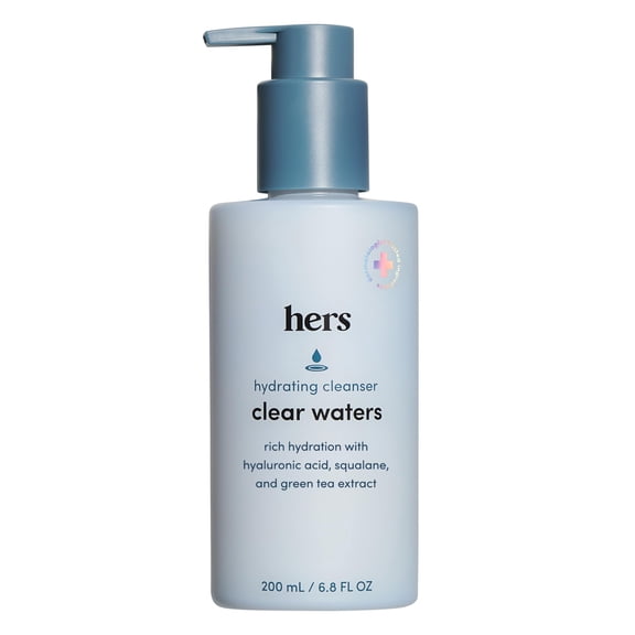 Hers Clear Waters Hydrating Facial Cleanser, All Skin Types, 6.8 fl oz