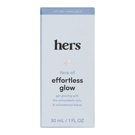 Hers Effortless Glow Face Oil, Lightweight, Hydrating Drops, 1 fl oz
