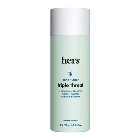 Hers Triple Threat Thickening Conditioner for All Hair Types, Napa Rose, 6.4 fl oz