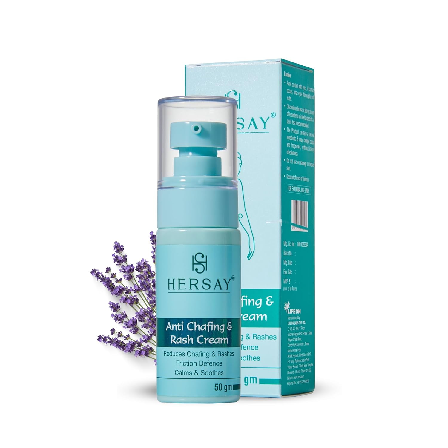 Hersay Natural AntiChafing Rash Cream For Women Soothes, Protects