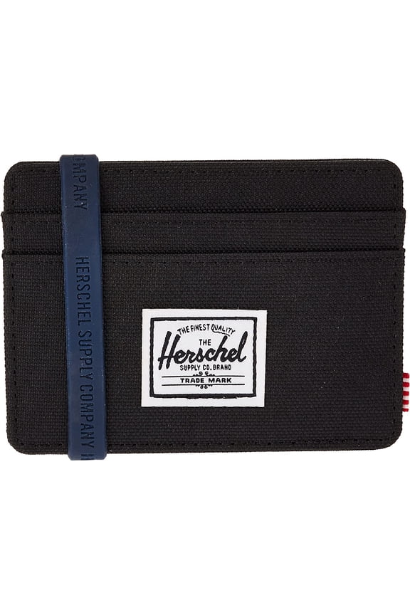 Herschel Supply Co Men's Charlie Rfid Block Canvas Wallet - Black