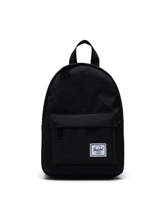 Unisex Zippered Closure Backpack, Black