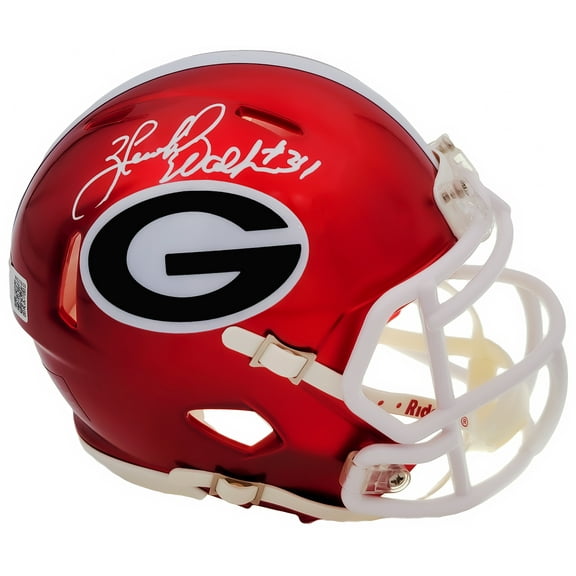 Herschel Walker Autographed Georgia Bulldogs Flash Red Speed Mini Helmet Beckett BAS QR 202150
