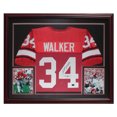 thumbnail image 1 of Herschel Walker Autographed Georgia Bulldogs (Red #34) Deluxe Framed Jersey w/ "82 Heisman", 1 of 2