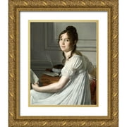 Hersent, Louis 20x24 Gold Ornate Wood Framed with Double Matting Museum Art Print Titled - Sophie Crouzet