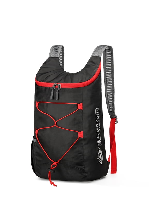 10L Foldable Portable Backpack Ultralight Splashproof Outdoor Travel Bag(black)