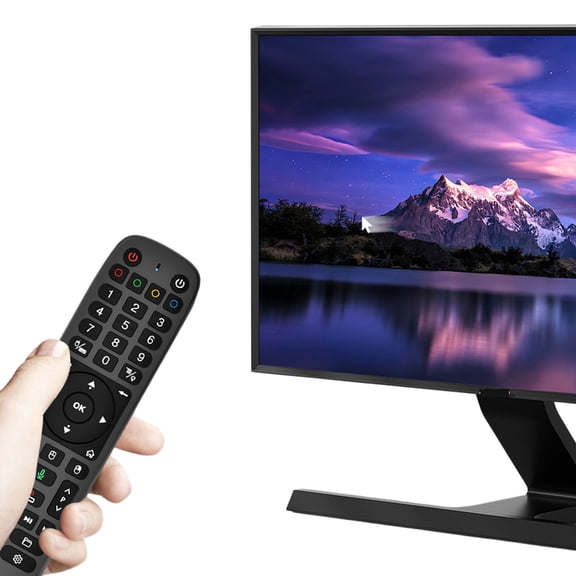 Hersfrd 2.4G Bt Dual Mode Backlit Remote with Air Mouse 44 Keys Ir Learning Rf Remote Gyroscopic Sensing for Android Tv Box Smart Tv Pc Projector