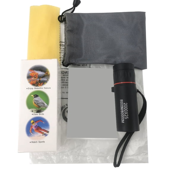 Hersfrd 2000x25 Monocular Telescope Hd Monocular Scope for Outdoor Travel (Basic)