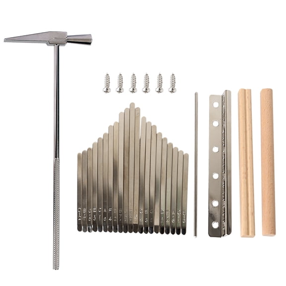 Hersfrd 21 Key Bridge Tuning Hammer Kit Thumb Piano Replacement Parts (B)