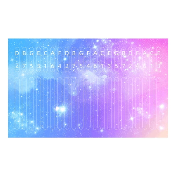 Hersfrd 21 Key Note Stickers Pvc Eye-catching Key Decals for Beginner (Blue Sky)