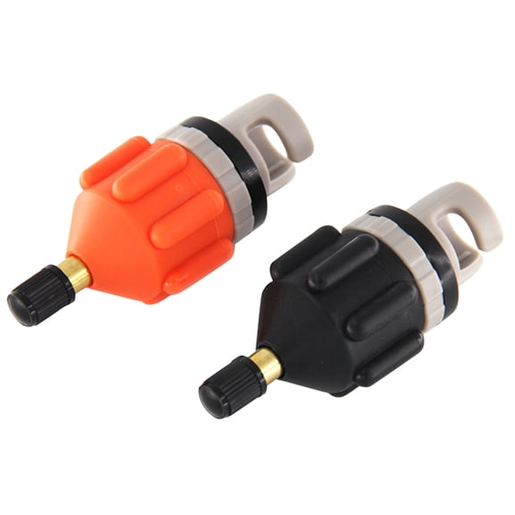 Hersfrd 2x Rowing Boat Air Valve Paddle Board Pump Adapter (Black+Orange)