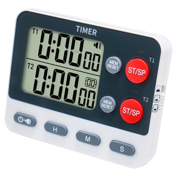 Hersfrd 3 Channel Timer Multifunctional Cooking Timer Portable for Gym Office Laboratory