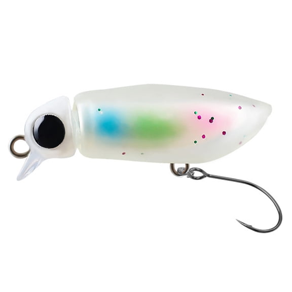 Hersfrd 38mm 2.3g Insect Micro Bait Luminous Mini Floating Trout Fishing Lure (White)