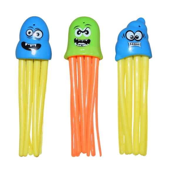 Hersfrd 3Pcs Underwater Diving Fun Throwing Beach Pool Accessories (Octopus)