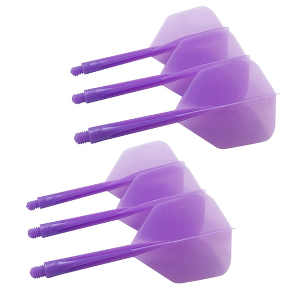 Hersfrd 6Pcs Integrated Shaft And Flights Standard Shape Flights Shaft(purple)