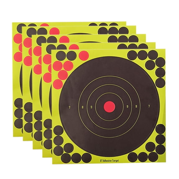 Hersfrd 8-inch Splatter Target Adhesive Target Hunting Target Paper (5pcs)