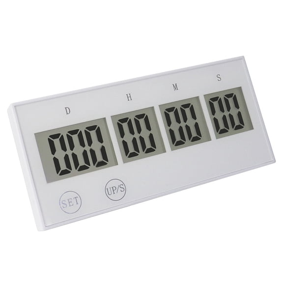 Hersfrd 999 Days Digital Timer Reusable Electronic for Home Learning Work (White)