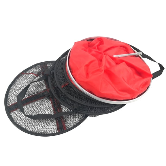 Hersfrd Aluminum Fishing Net Cage Foldable Floating Wire Fish Basket (35cmx2m)