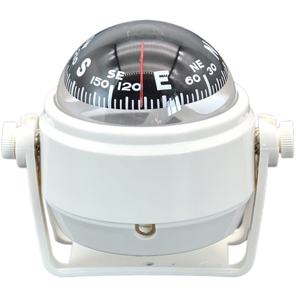 Hersfrd Ball Shaped Nautical Compass Sea Pivoting Marine Boat Compass for Car(white)