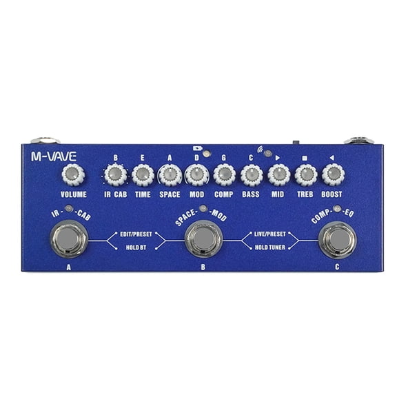 Hersfrd Bass Multi Effects Pedal Delay Reverb Mod Ir Cab Multi-effects Pedal for Bass