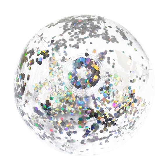 Hersfrd Beach Ball Glitters Inflatable Pvc Swimming Pool Water (Silver)