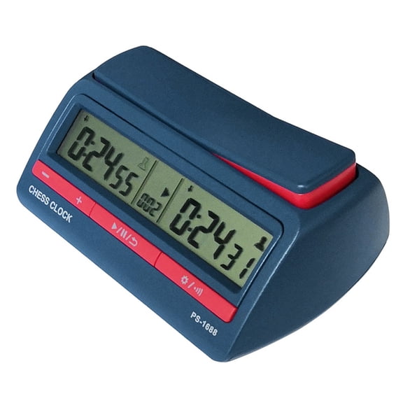 Hersfrd Board Game Clock Plastic Competition Timer Battery Powered for Training Teaching