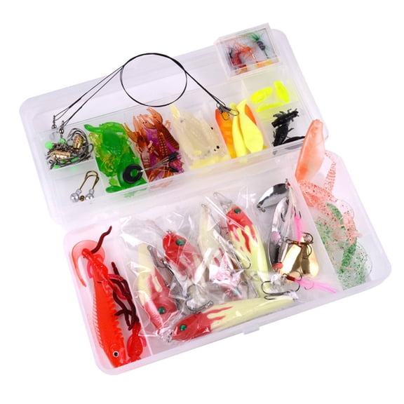 Hersfrd Carbon Steel Fishing Lures Kit Multifunction Topwater Bait Rigs Fishing Tool
