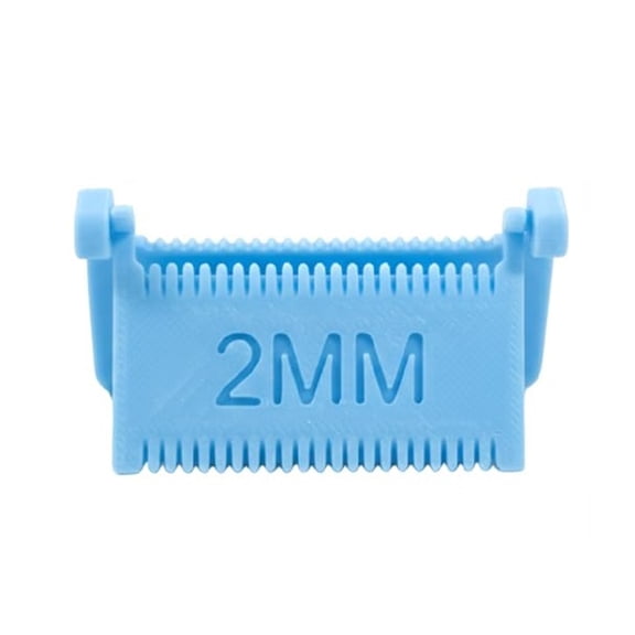 Hersfrd Clip-on Sewing Ruler No-slip Sewing Needle Gauge Measuring Tool with Clips for Beginners Patchwork Mending And Embroidery (Blue 2mm)