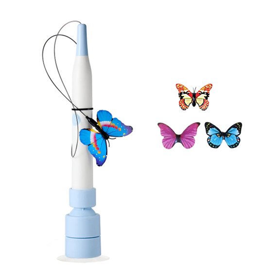 Hersfrd Electric Cat Teaser Toy for Pet Training Exercising & Playing(blue Rechargeable)