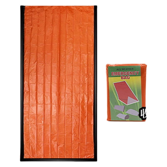 Hersfrd Emergency Sleeping Bag Waterproof Thermal Bivy Sack for Outdoor Camping (Orange)