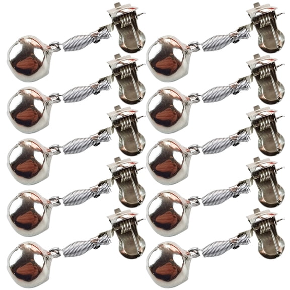 Hersfrd Fish Alarm Adjustable Metal Fish Alarm Bells Portable Tackle Fishing (10Pcs)
