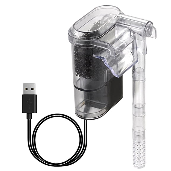 Hersfrd Fish Tank Suspended Filter Aquarium Hang On Filter for Freshwater Saltwater Tank