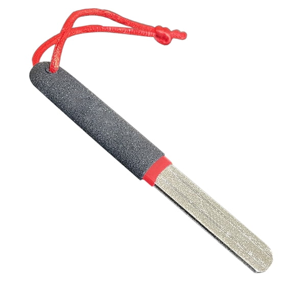 Hersfrd Fishing Hook Sharpener Diamond Fishing Hook Sharpening Hone for Fishing (Red)