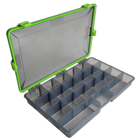Hersfrd Fishing Tackle Box Fishing Lure Bait Organizer Box Large Capacity Fishing Accessory Utility Box Waterproof with Detachable Board for Fishing Lovers