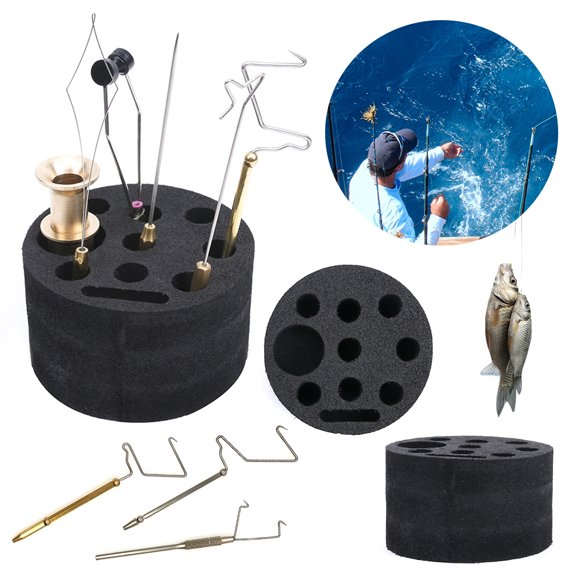 Hersfrd Fly Tying Tool Holder Eva Fly Bait Binding Tool Station for Scissors Spools Glue