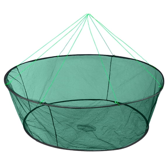 Hersfrd Foldable Fishing Net Portable Crab Net with Rope Hand Casting Cage Crab Net Fishing Mesh Trap Bridge Fishing Net for Minnows Crabs Lobsters