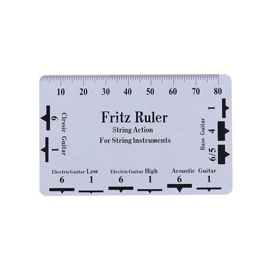 Hersfrd Guitar String Action Gauge Ruler Measuring Tool for String Instrument