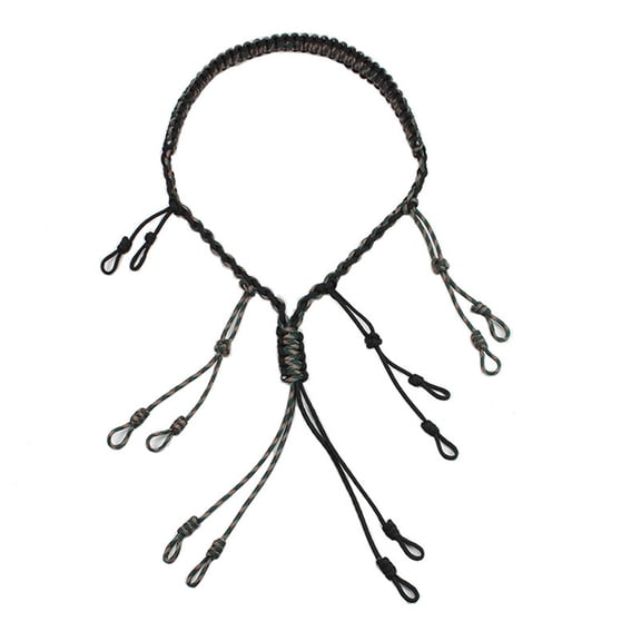 Hersfrd Hunting Duck Wild Bird Call Decoy Rope 12 Rings Lanyard Whistle Sling (A)