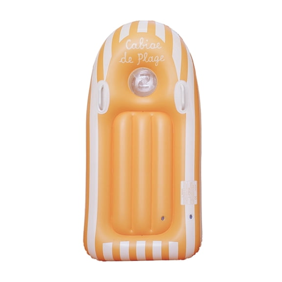 Hersfrd Inflatable Pool Float with Clear Window Summer Swimming Equipment (Yellow)