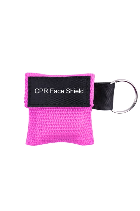 Keychain First Aid Emergency Face Shield Cpr Mask Resuscitator Mask (Pink)