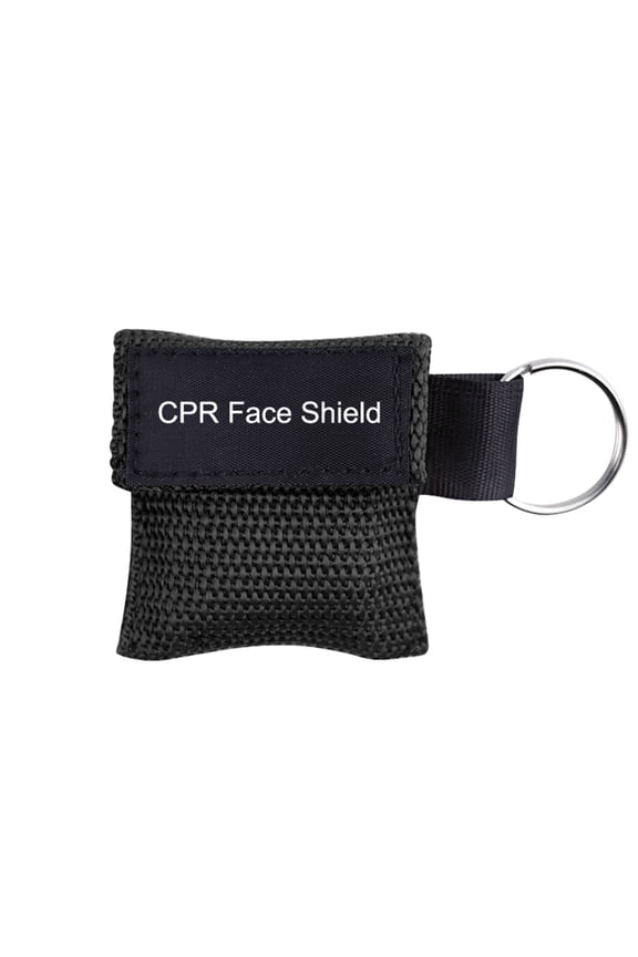 Keychain Resuscitator Face Shield Emergency First Aid Cpr Mask (Black)