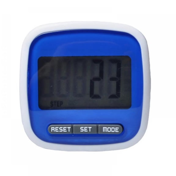 Hersfrd Lcd 3D Pedometers Clip- Electronic Step Counter Fitness Tracker Unisex (Blue)