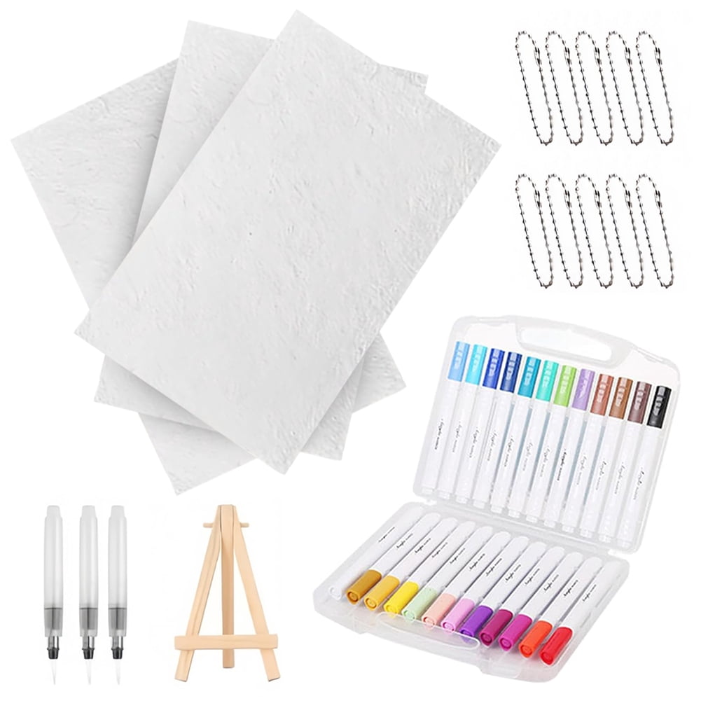Hersfrd Magic Puffy Paint Kit with 12 Marker&chian Pen 3D Magic Canvas Sponge(rectangle)