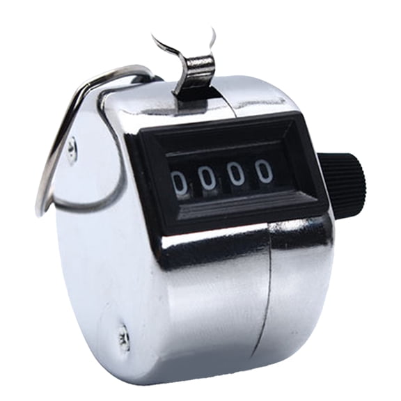 Hersfrd Metal Handheld Tally Counter 4-Digit Number Count Clicker Counter Hand Counter
