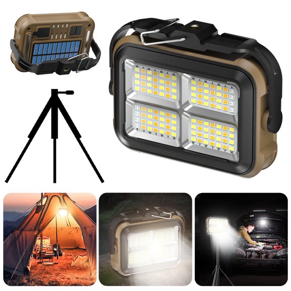 Hersfrd Outdoor Solar Floodlight Led Spotlight Mobile Charging Bank Work Light (4KLED)